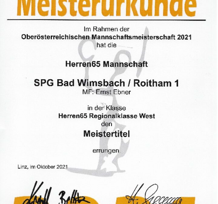 Herren 65 Meister