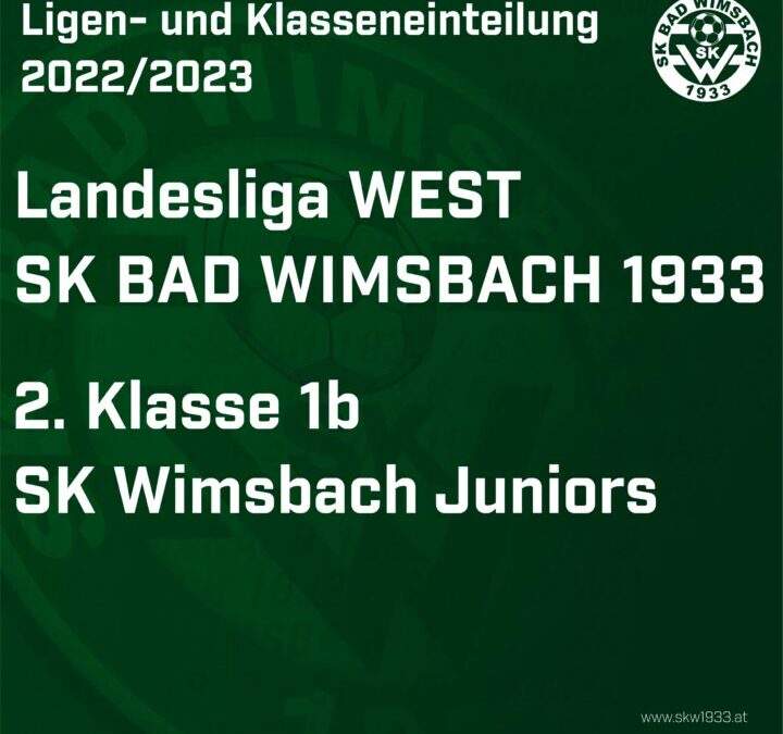Ligen- und Klasseneinteilung 22/23