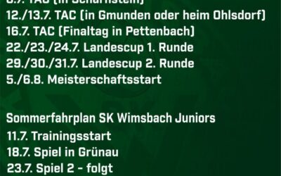 Sommerfahrplan #wimsbacherjungs