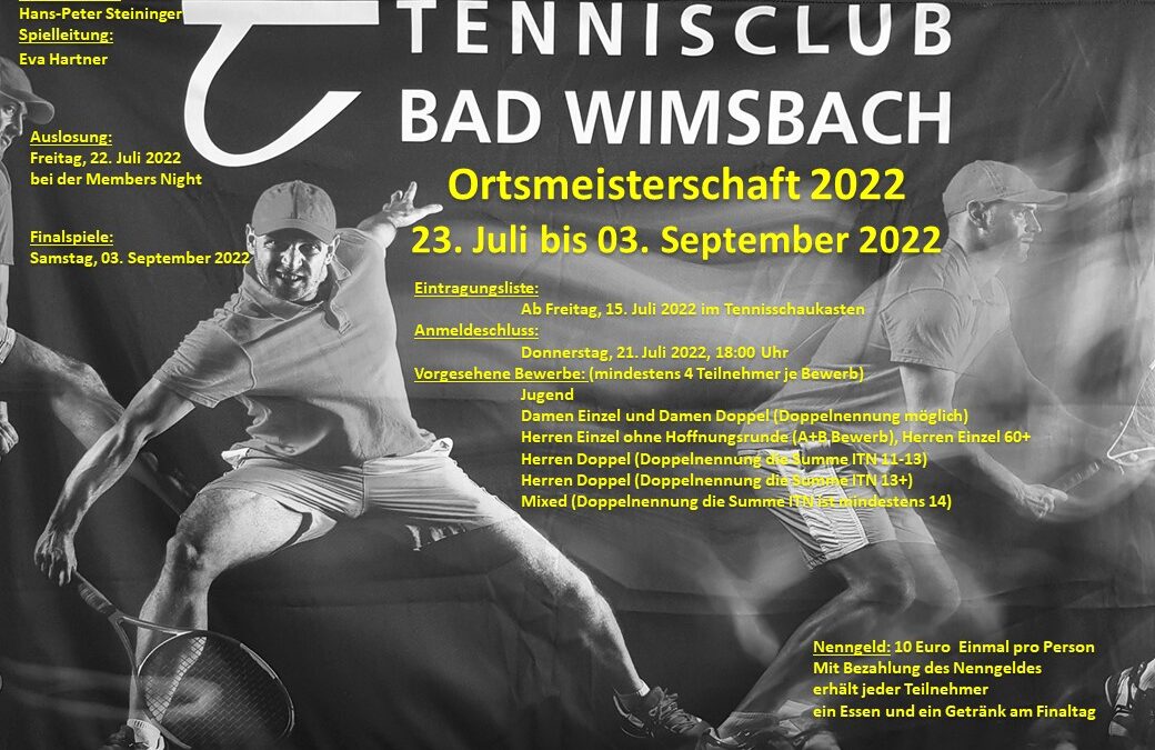 Tennis Ortsmeisterschaft 2022