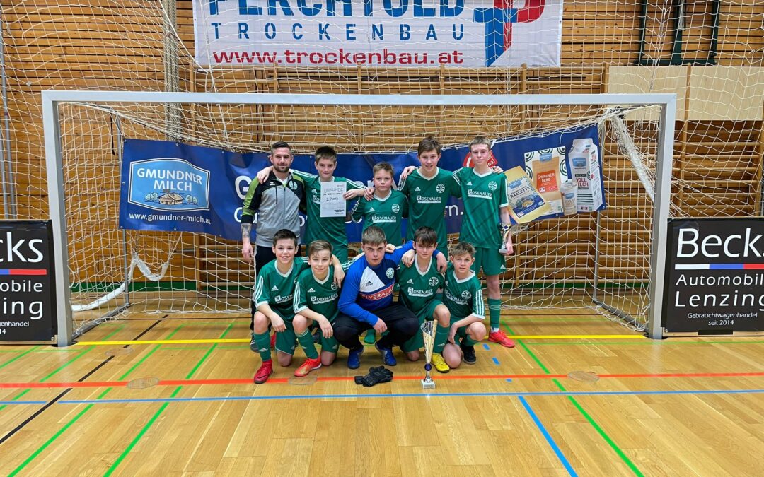 2. Platz der U14 beim Hallenturnier in Gmunden