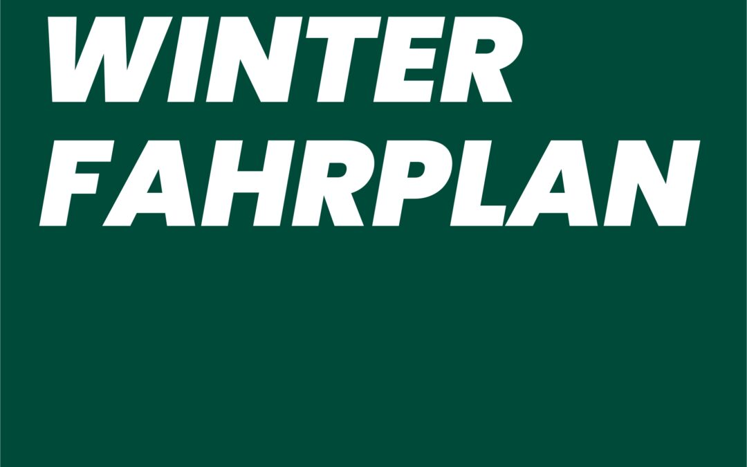 Winterfahrplan der Grün-Weißen