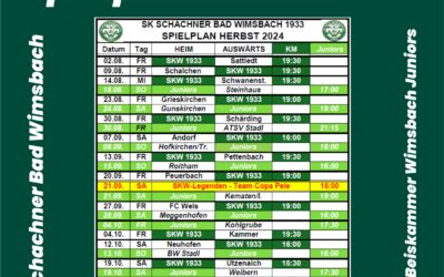 Spielplan der #wimsbacherjungs Herbst `24