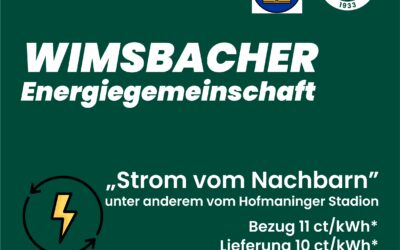 “STROM vom NACHBARN” – Wimsbacher Energiegemeinschaft