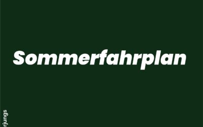 Sommerfahrplan der Grün-Weißen