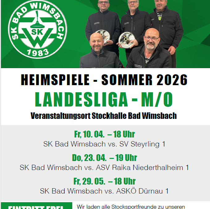 Heimspiele Landesliga 2026