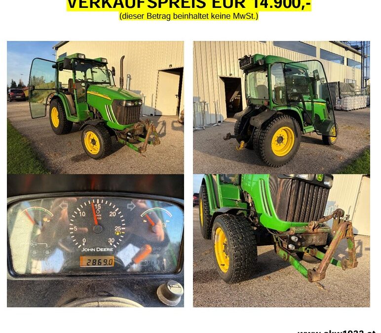 ZU VERKAUFEN – John Deere Kompakttraktor und Aerifizierer